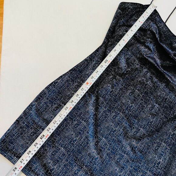 ~ New MissGuided 8 Dress Blue Mini Midnight/Navy Sleeveless Bodycon Sparkly NWOT - Picture 6 of 11